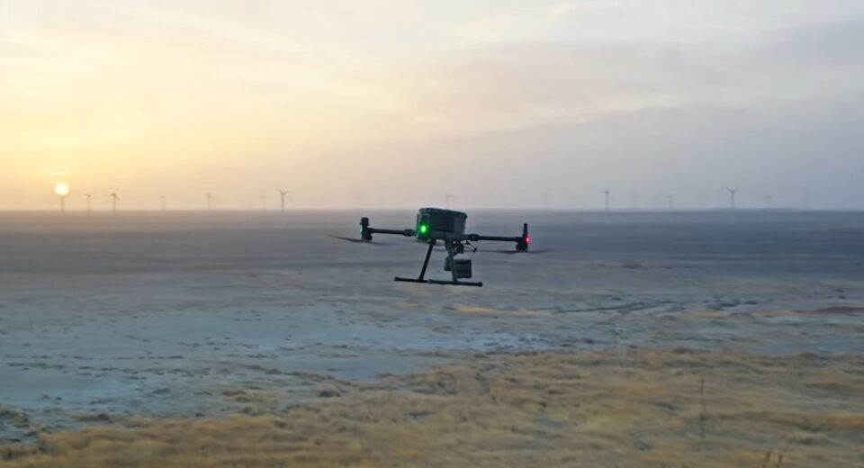 Drone flying