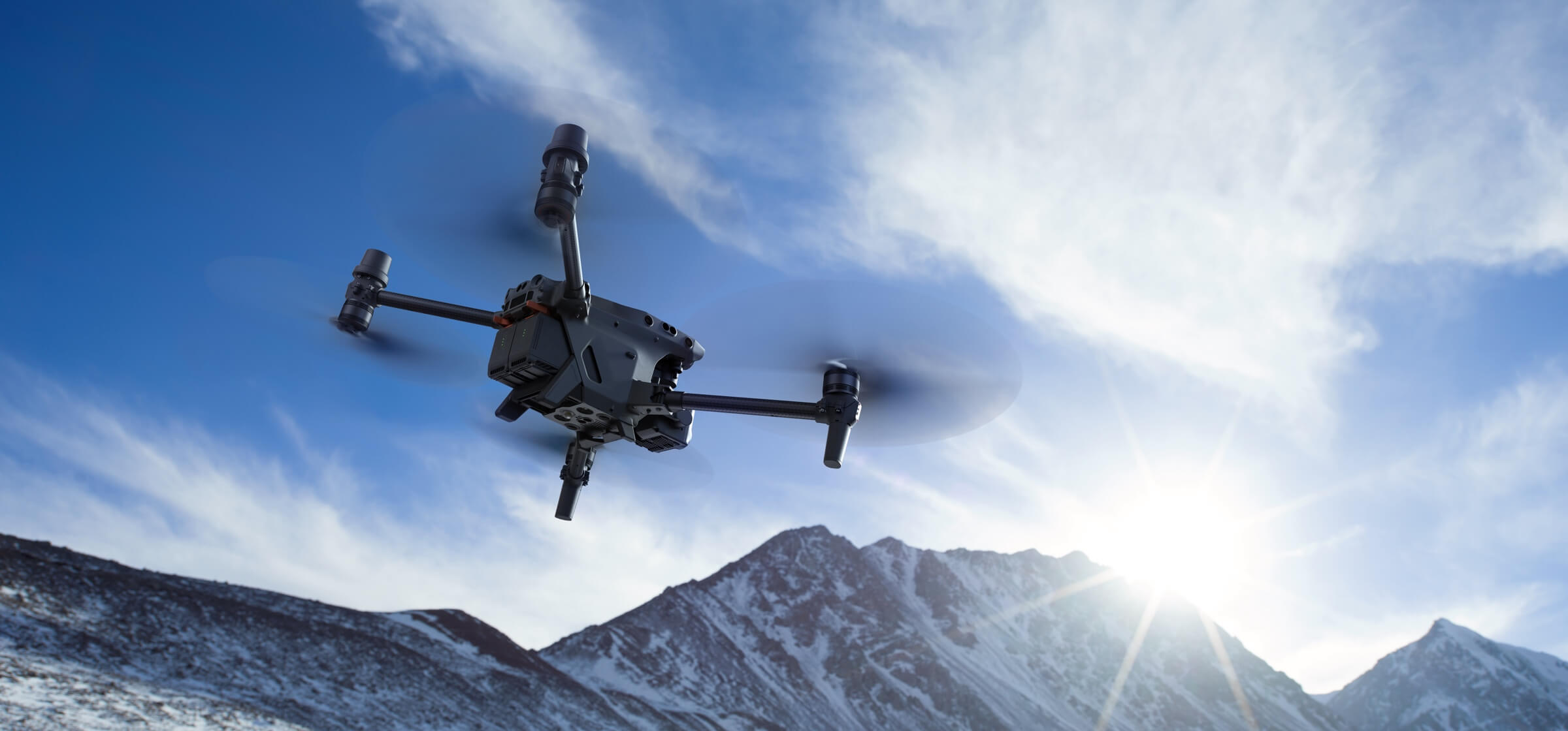 Matrice 30T flying over harsh terrains